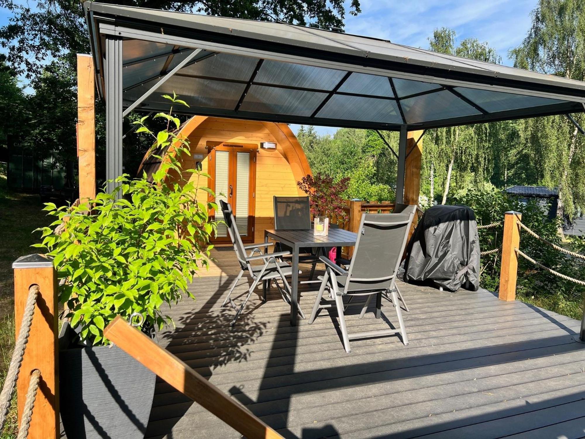 Tiny House Carlos - Zauberhaftes Camping-Pod Stuer ภายนอก รูปภาพ