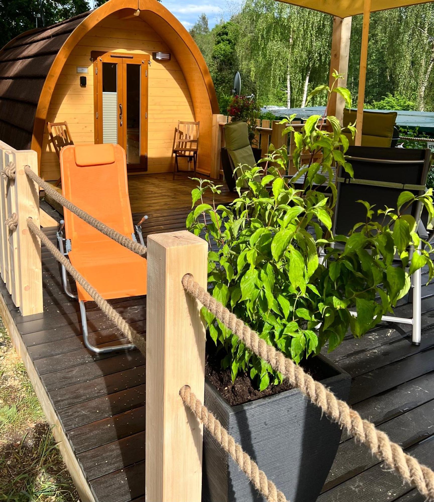 Tiny House Carlos - Zauberhaftes Camping-Pod Stuer ภายนอก รูปภาพ